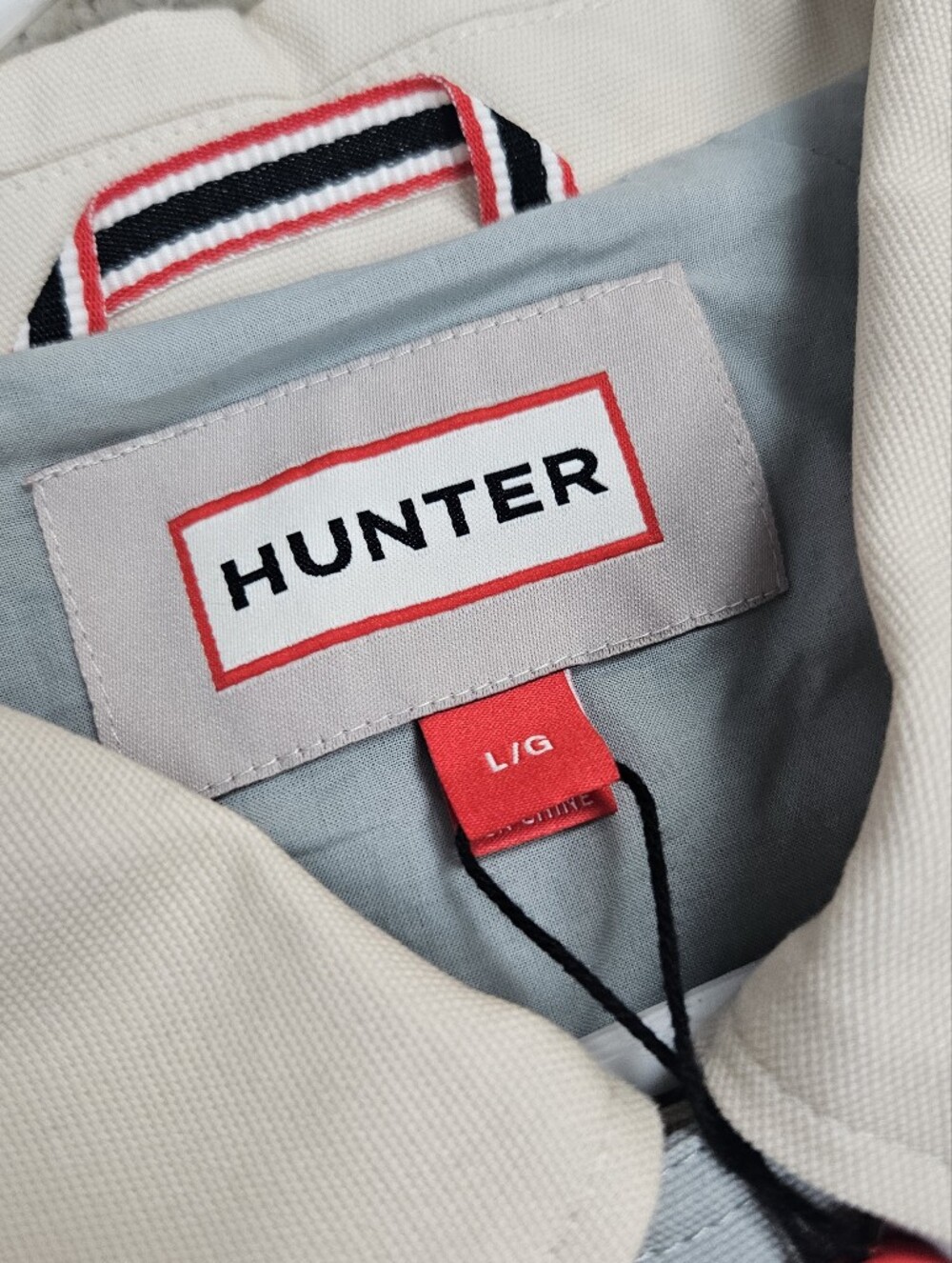 Hunter Collared Canvas Jacket Lt Blue Women's L Boxy Utility Olive Gray - Picture 5 of 9
